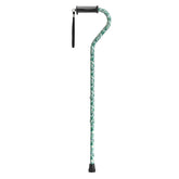 Offset Cane with Gel Grip Green Leaves - Precision Lab Works